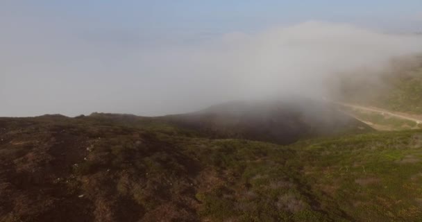 Mgła Morska Plaży Cordoama Castelejo Algarve Portugalii Strzał Powietrza — Wideo stockowe