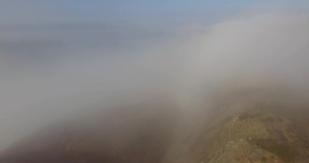 Kabut Laut Pantai Cordoama Dan Castelejo Algarve Portugal Tembakan Udara — Stok Video