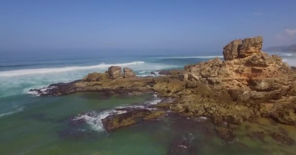Beach Cordoama Castelejo Algarve Portugal Aerial Shots — Vídeos de Stock