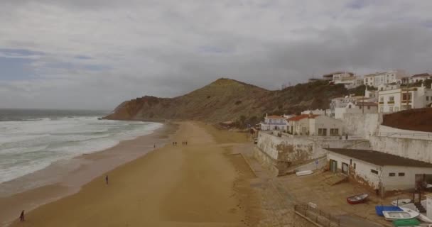 Burgau Lors Une Journée Orageuse Portugal Plan Aérien — Video