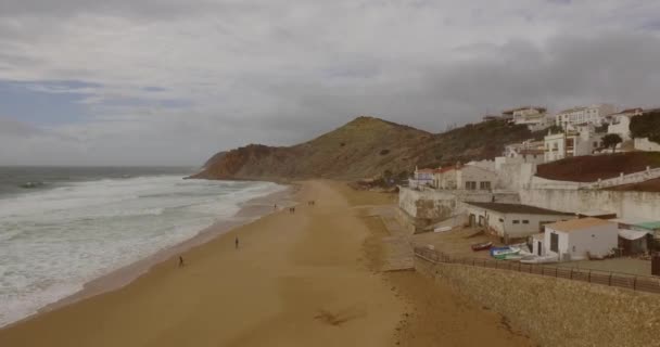 Burgau Lors Une Journée Orageuse Portugal Plan Aérien — Video