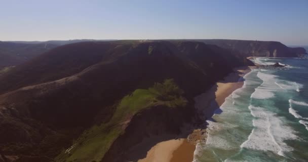 Beach Cordoama Castelejo Algarve Portugal Aerial Shots — Vídeos de Stock