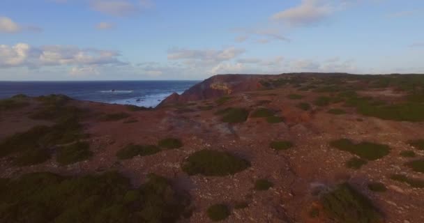 Punto Surf Algarve Portugal Disparo Aéreo — Vídeos de Stock