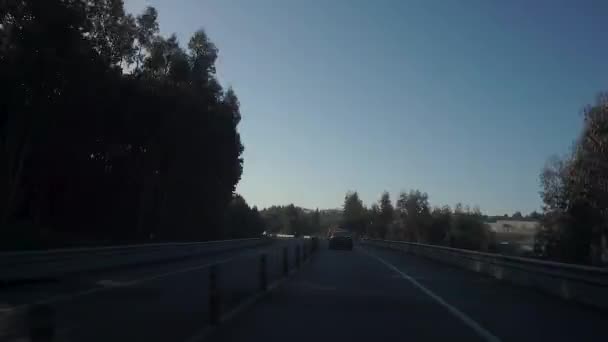 Highway Dashcam Påskyndade Bilfärd — Stockvideo