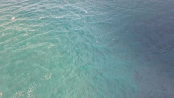 Küçük Geleneksel Ahşap Balıkçı Teknesi Okyanusta Kürek Çekiyor — Stok video