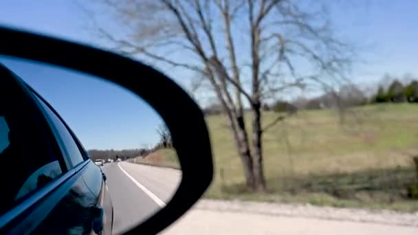 Road Trip Car Open Window See View Fresh Air — Stock Video