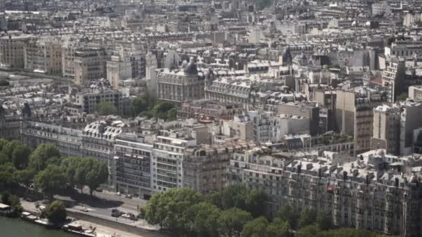 Slow Motion Paesaggio Urbano Parigi Con Splendidi Edifici Storici Francia — Video Stock