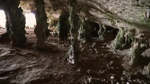 Caves Old Inscription Indians Who Lived Bonaire — Vídeos de Stock