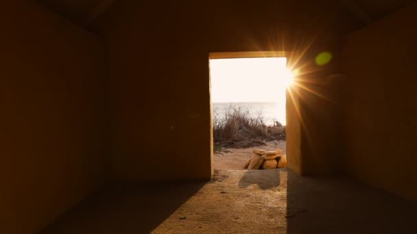 Red Slave Hut Bonaire — Stock Video