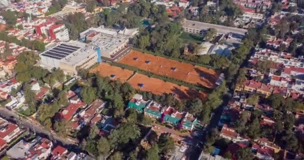 Aerial Hyperlpase Tennis Club Mexico City — Stock videók