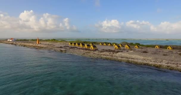 Monumenten Slavenhutten Van Bonaire — Stockvideo