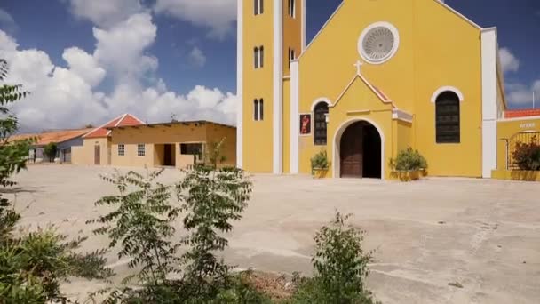 Een Kerk Rincon Bonaire — Stockvideo