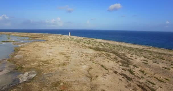 Faro Las Salinas Bonaire — Vídeo de stock