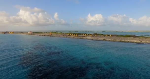 Památky Chatrče Otroků Bonaire — Stock video