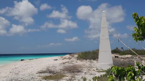Památky Chatrče Otroků Bonaire — Stock video