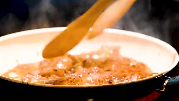 Yummy Fuoco Pollo Cucina Casalinga — Video Stock