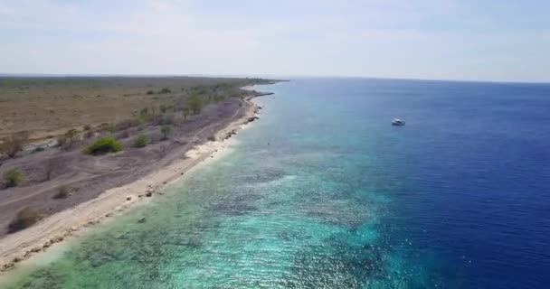 Den Lilla Obebodda Klein Bonaire — Stockvideo