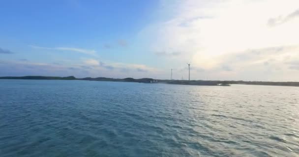 Laguna Mangrovníky Lac Bay Bonaire Nizozemské Antily Letecký Snímek — Stock video