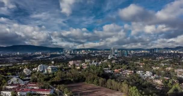 Aerial Hyperlapse Reforma Lomas Santa Clouds Mexico City — Stock Video