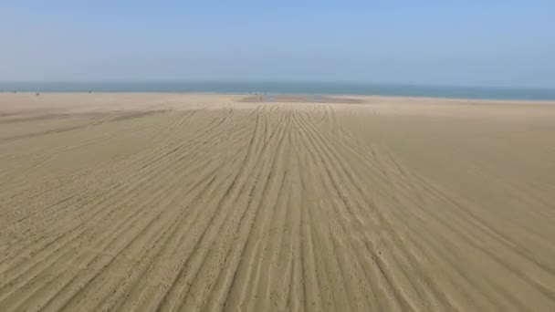 Повітря Туристичний Пляж Міста Врувенпольдер Нідерланди — стокове відео