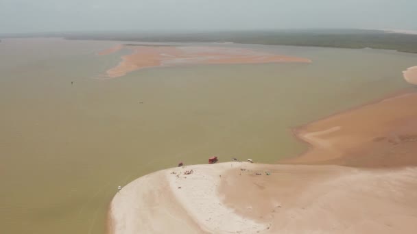 Aviação Kitesurf Delta Rio Parnaíba Norte Brasil — Vídeo de Stock