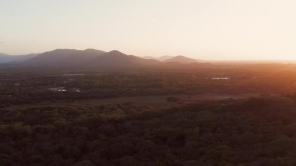 Letecká Časová Prodleva Pohled Dun Moře Cumbuco Při Západu Slunce — Stock video