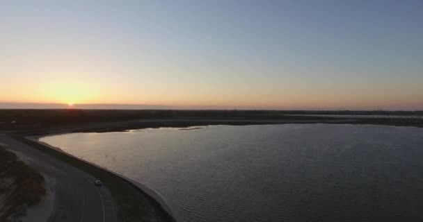 Flygfoto Sunset Vid Fort Rammekens Västeuropas Äldsta Havsfort Och Hamnen — Stockvideo