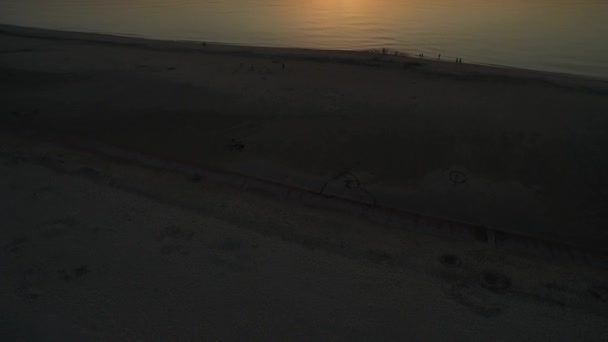 Повітряне Повітря Пляж Навколо Урагану Остершельде Під Час Літнього Заходу — стокове відео