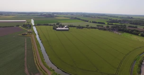 Lotnictwo Gospodarstwa Rolne Gospodarstwa Rolne Pobliżu Middelburga Holandia — Wideo stockowe