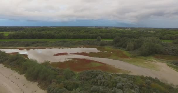 Aerial Nature Located Next Port Vlissingen Netherlands — Stock Video