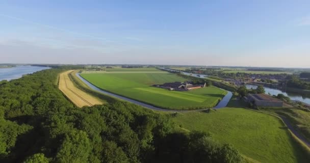 Lotnisko Okolica Historyczne Turystyczne Miasto Veere Holandia — Wideo stockowe