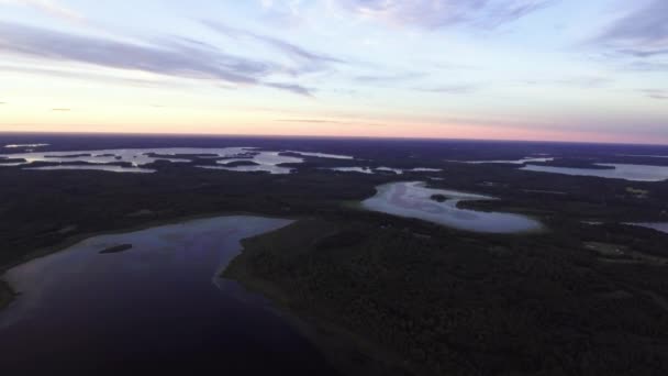 Воздух Над Среднезападными Озерами Водными Путями — стоковое видео