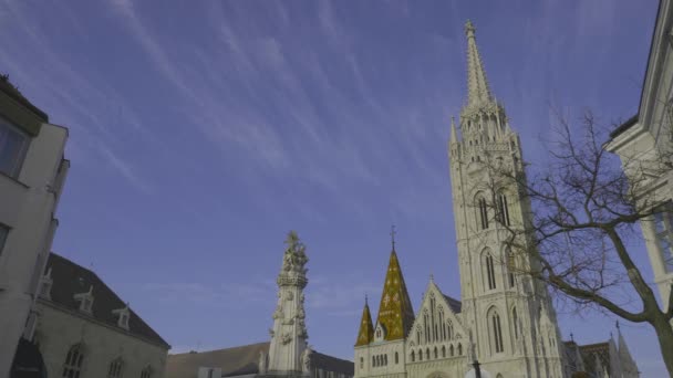 Matthias Church Buda Castle Ditembak — Stok Video