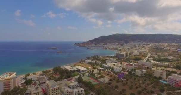 Aerial Karpathos Városa Görögország — Stock videók