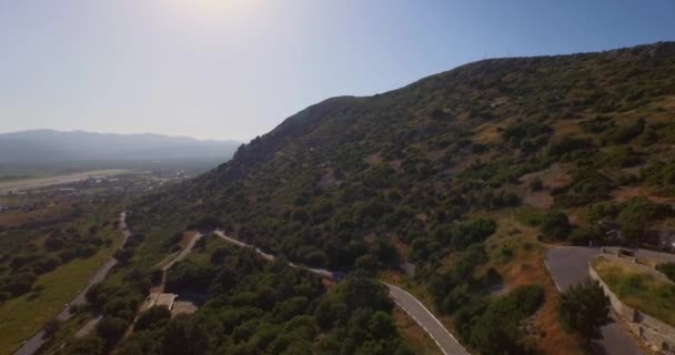 Letectví Hory Ostrova Samos Řecko — Stock video