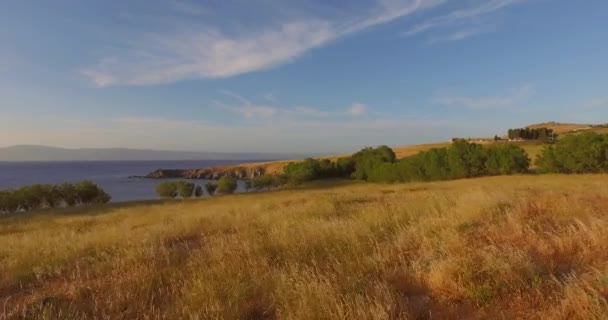 Hava Molyvos Lesbos Uçurumlarında Gün Batımı — Stok video