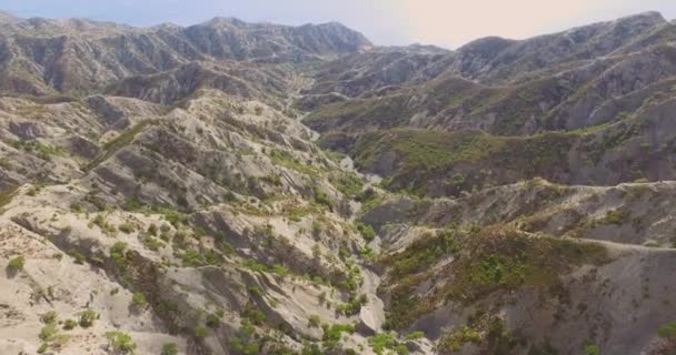 Aerial Hegyek Sziget Karpathos Görögországban — Stock videók