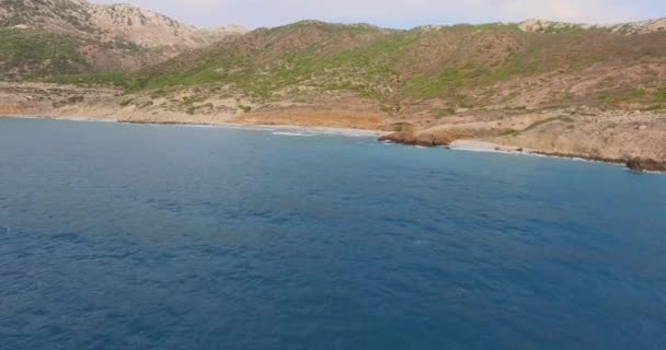 Aerial Strand Karpathos Sziget Görögország — Stock videók