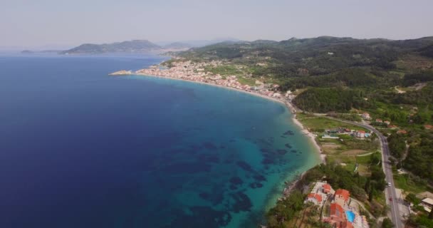 Lotnisko Cicha Plaża Wyspie Samos Grecja — Wideo stockowe