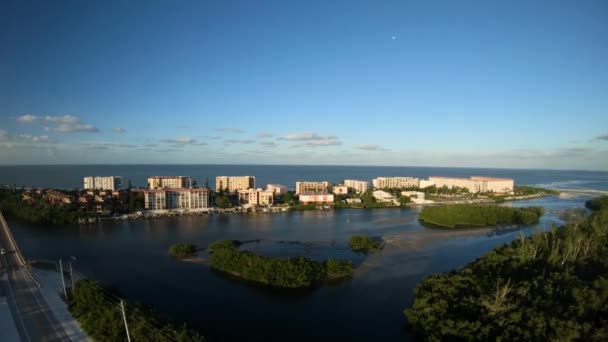 Съёмки Воздуха Береговой Линии Юге Флориды — стоковое видео