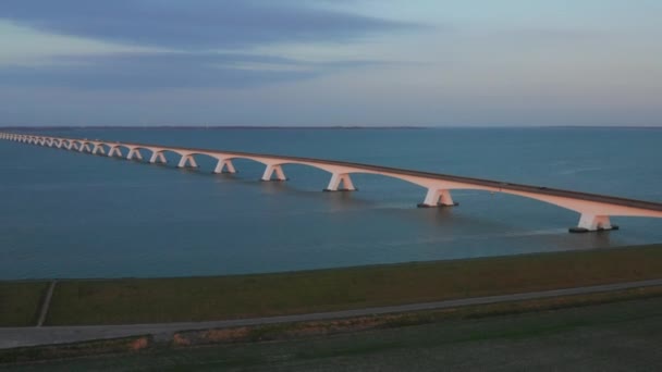 日落时著名的泽兰桥 — 图库视频影像