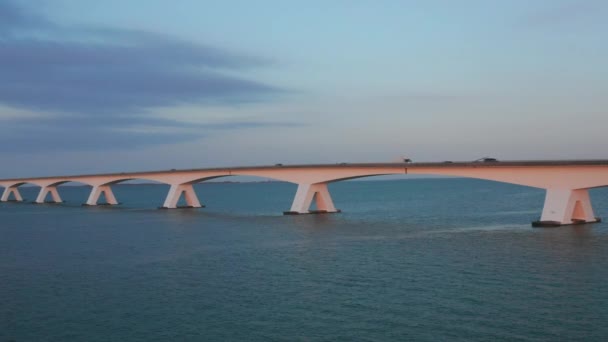 日落时著名的泽兰桥 — 图库视频影像