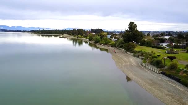 Motueka海滩上空 新西兰纳尔逊 — 图库视频影像