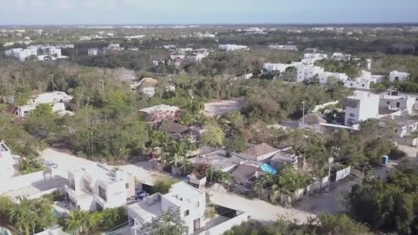 Vista Aérea Pequeña Ciudad Mexicana — Vídeo de stock