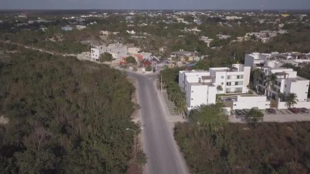 Luchtfoto Van Kleine Mexicaanse Stad — Stockvideo