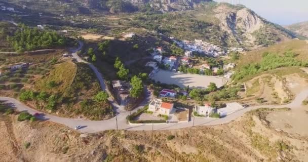 Aerial Kis Falvak Hegyek Karpathos Görögország — Stock videók