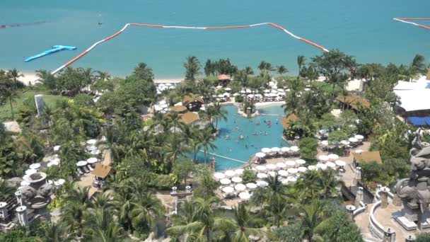 Paisaje Aéreo Hermosa Playa Tropical Vista Superior Desde Dron Una — Vídeo de stock