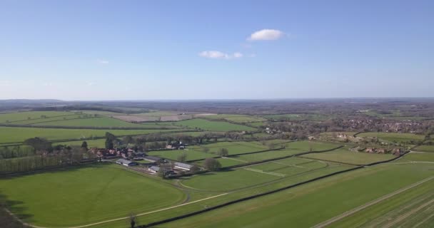 Letecký Pohled Jarní Krajina Nad Hampshire — Stock video