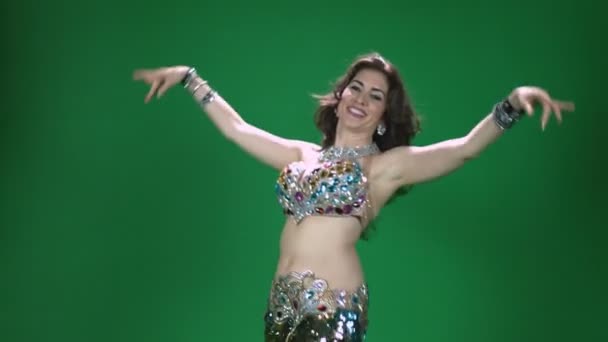 Buric Dancer Partea Ecran Verde — Videoclip de stoc