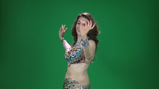 Belly Dancer Part Green Screen — стокове відео